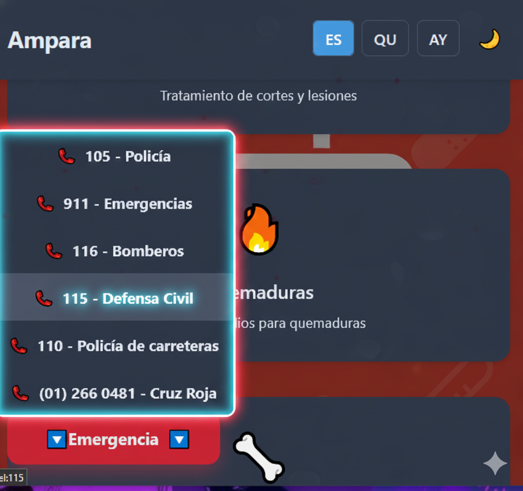 Proyecto Ampara - Interfaz offline